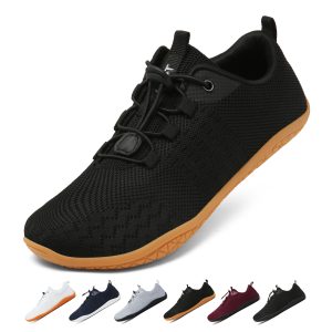 Geweo Barfußschuhe Herren Damen Sommer Bequeme Barfuss Schuhe mit Breite Zehenbox für Sport Fitness Gym Schuhe Leicht Atmungsaktiv Turnschuhe Zero-Drop Gum Sohle Barefoot Sneaker Unisex